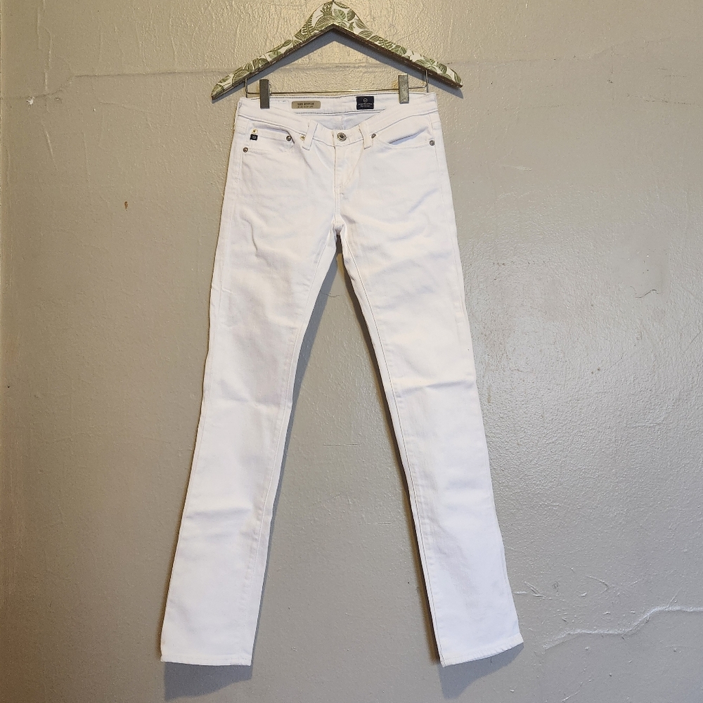 AG Stevie Slim Straight Womens 25 Regular White Bootcut Jeans